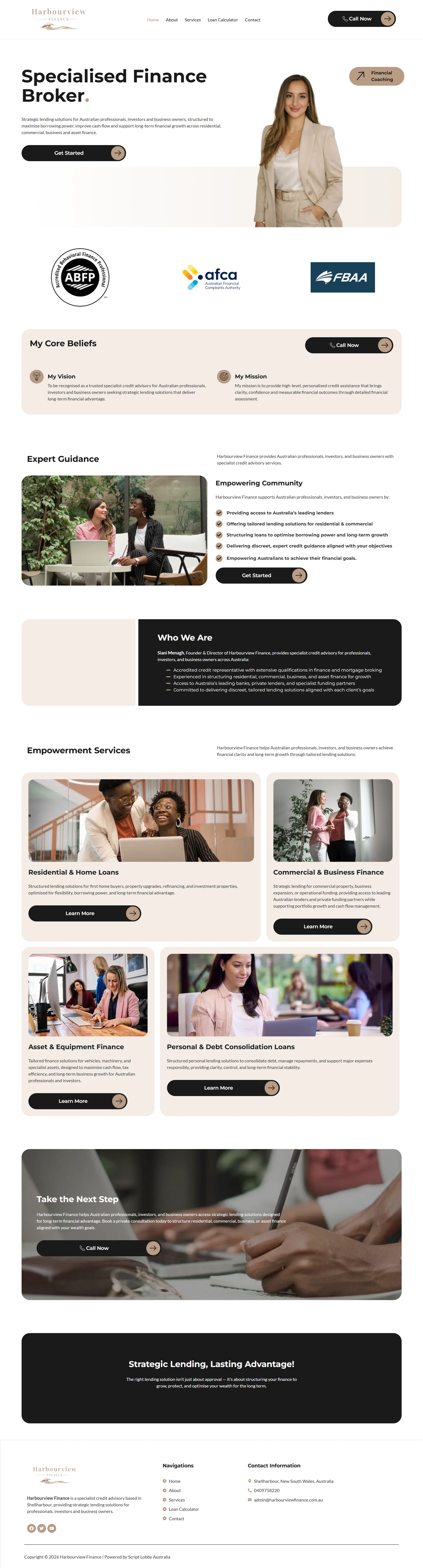Harbourview Finance — Finance website by Scriptlobby Australia
