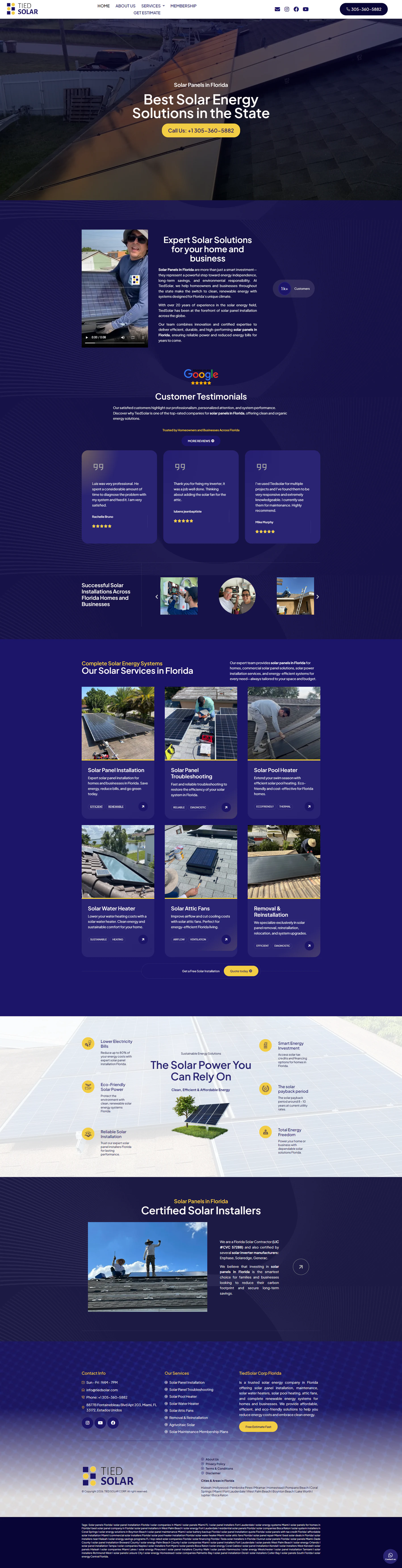 Tied Solar Web Design project
