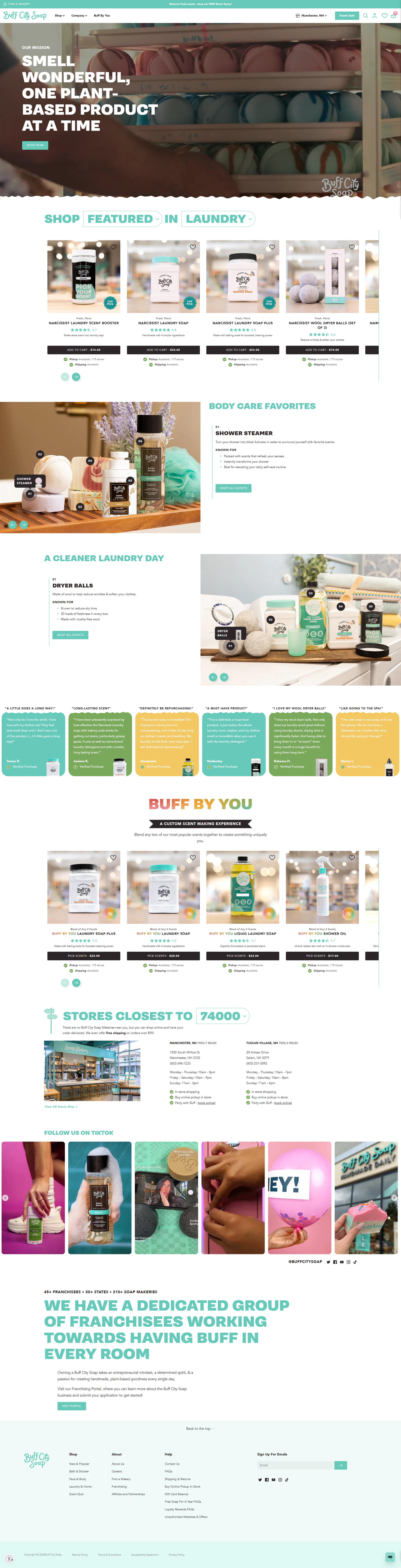 Buff City Soap Web Design project